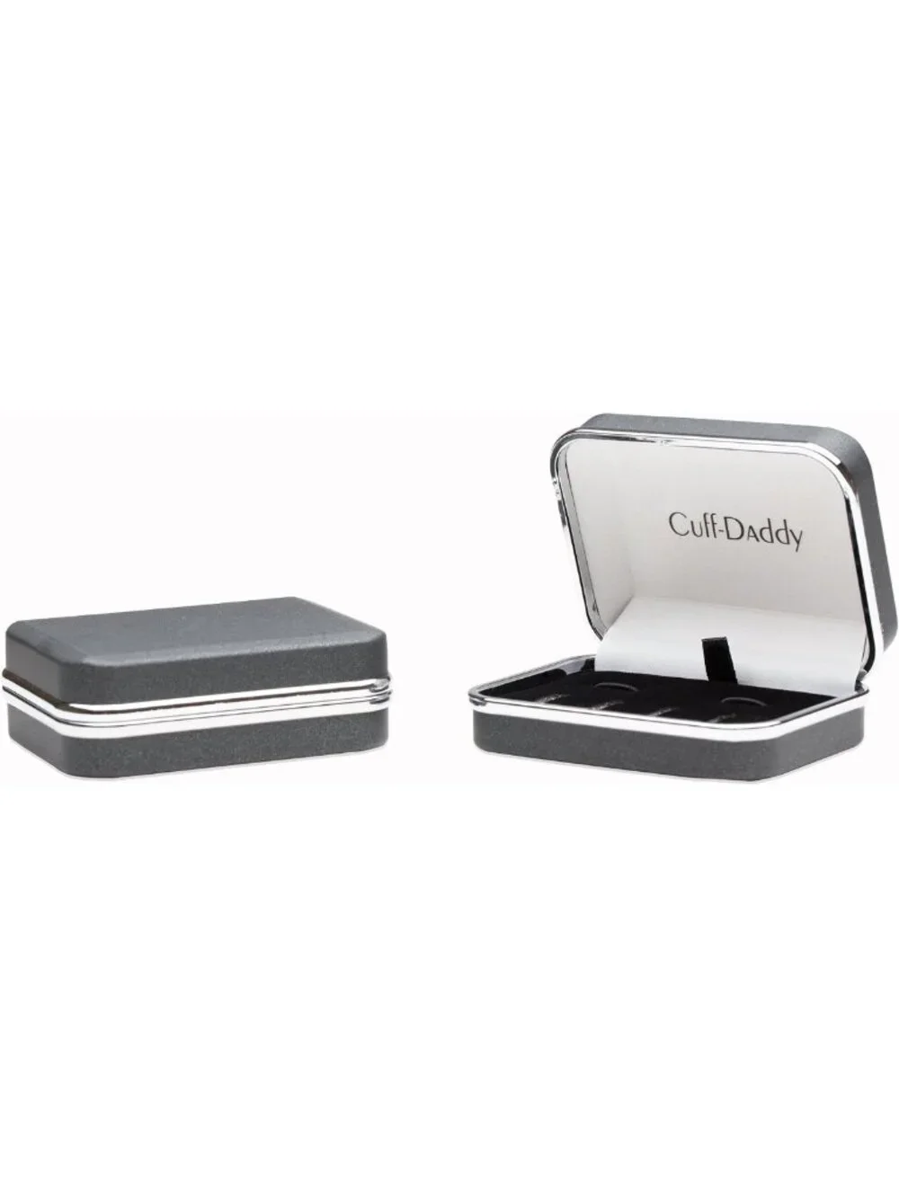Elegant Black Onyx & Silver Tone Tuxedo Cufflinks & Studs Set - Formal Jewelry